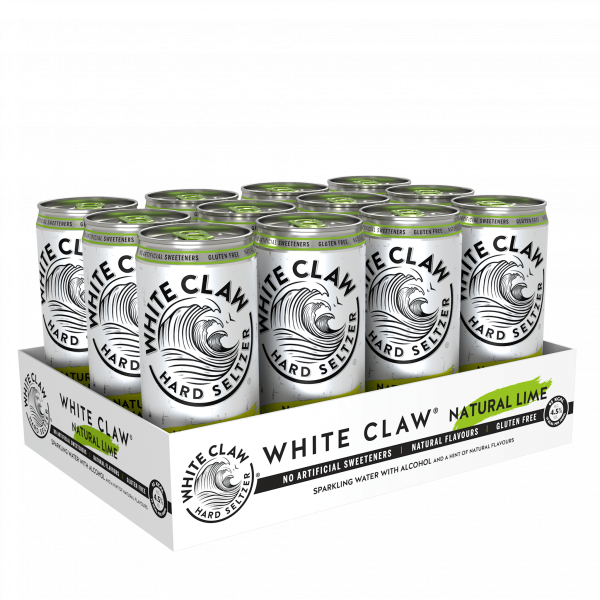 White Claw Hard Seltzer Natural Lime 12x33cl Tray