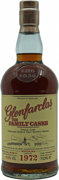 Glenfarclas Single Malt Whisky 1972 The Family Casks Flasche