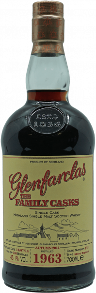 Glenfarclas Single Malt Whisky 1963 The Family Casks Flasche