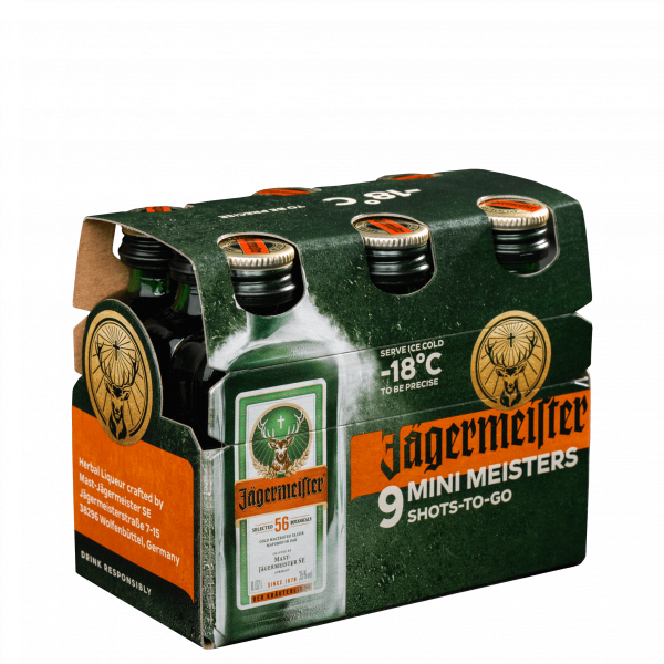 Jägermeister 9x2cl Shots-to-Go Mini Meisters